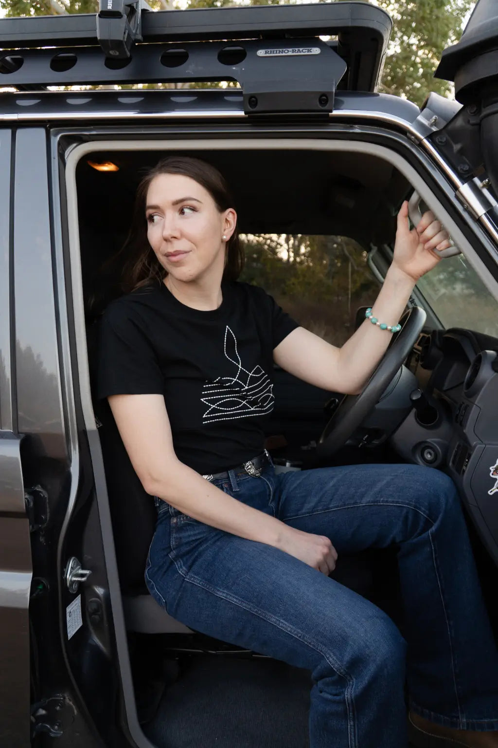 Classic Breastfeeding Tee | Western Boot Stitch TittyTees Breastfeeding Apparel