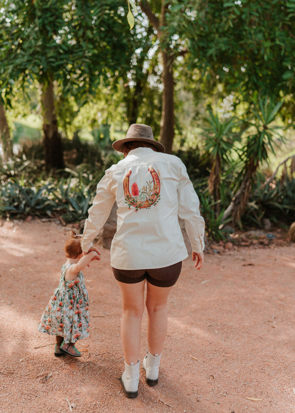 Half Button Long Sleeve Breastfeeding Shirt | Bottlebrush Charm