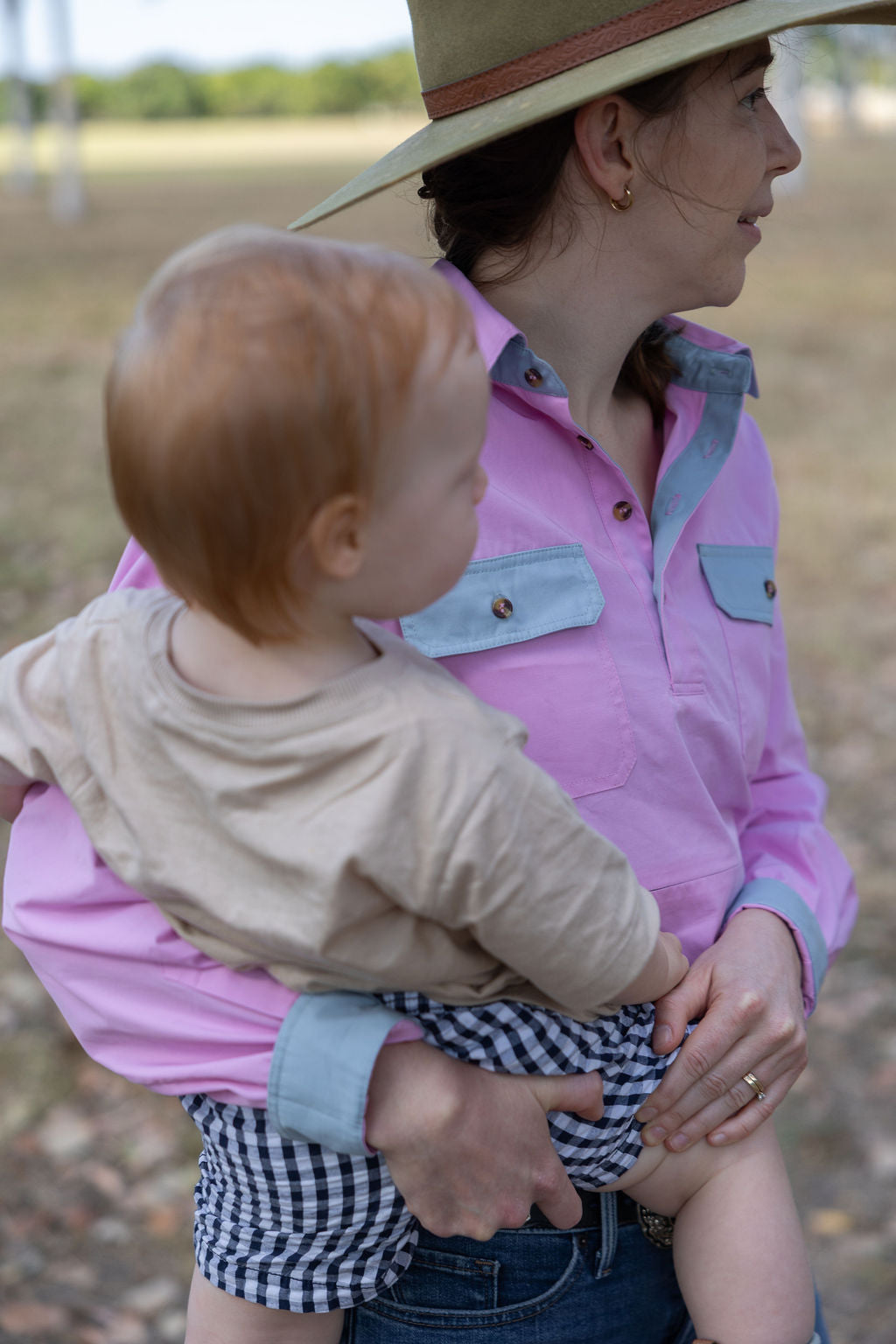 PRE-ORDER | Half Button Long Sleeve Breastfeeding Shirt | Darlin' TittyTees Breastfeeding Apparel