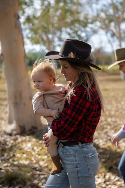 Long Sleeve Breastfeeding Flannelette | Ember TittyTees Breastfeeding Apparel