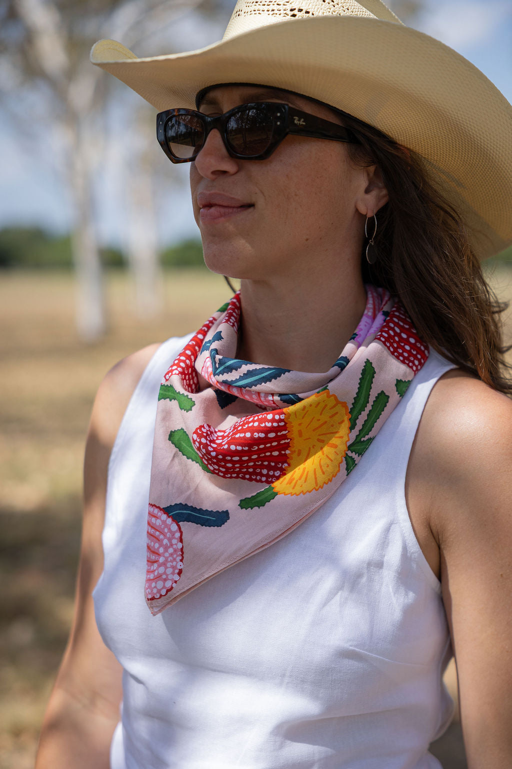 100% Cotton Bandana | Blooming Banksia 100% Cotton