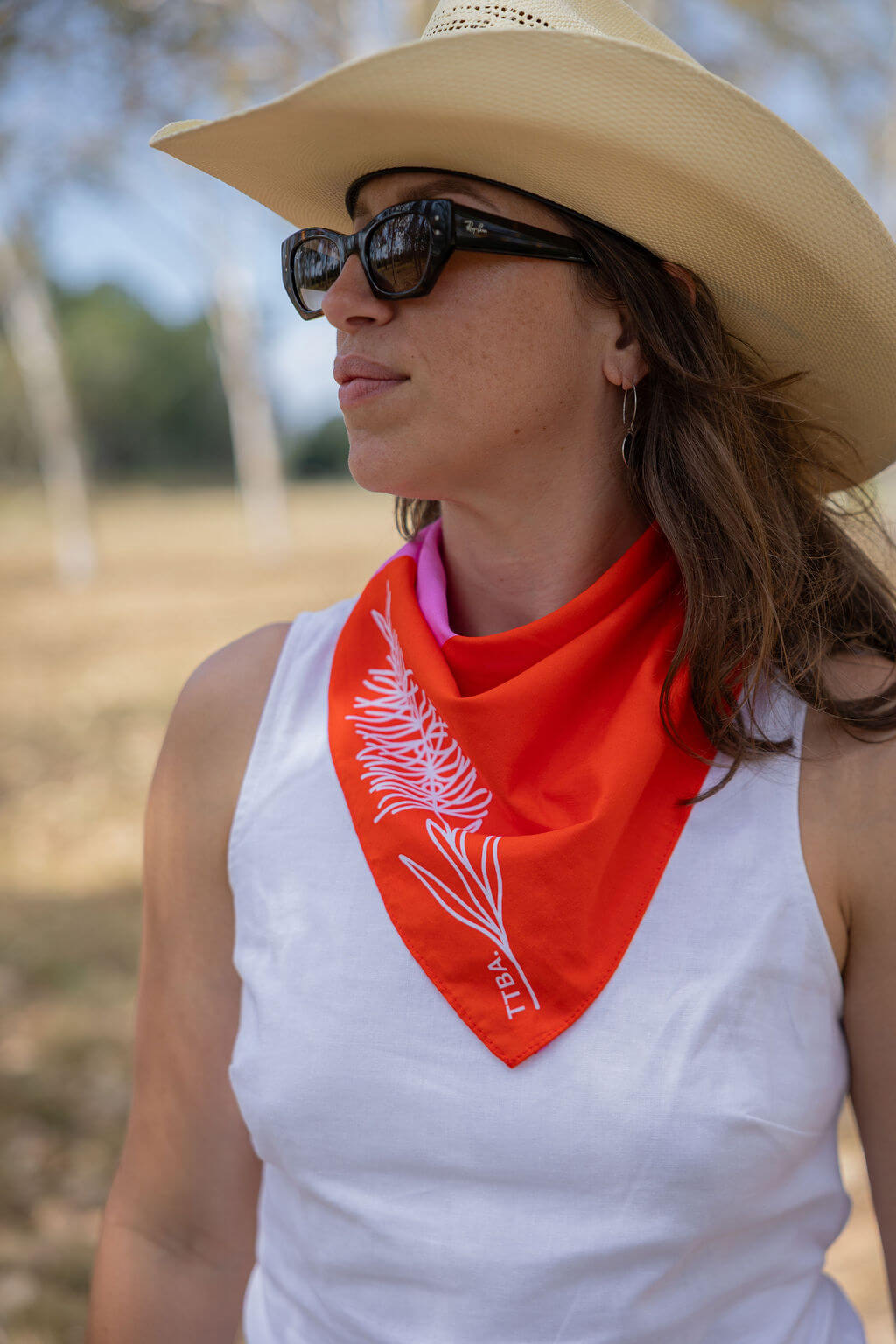 100% Cotton Bandana | Bottlebrush Bloom