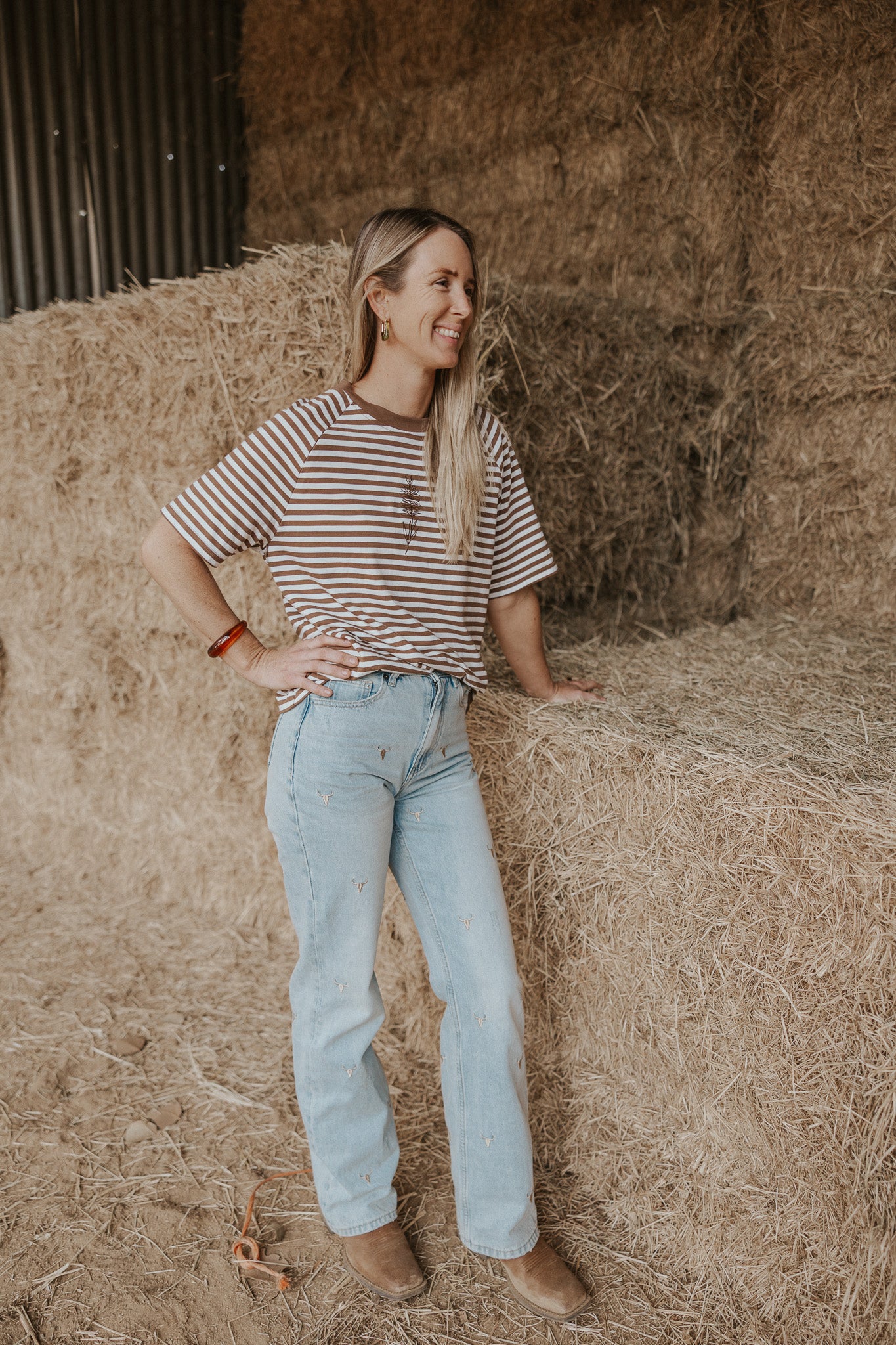 PRE-ORDER | The Heritage Breton Embroidered Breastfeeding Tee
