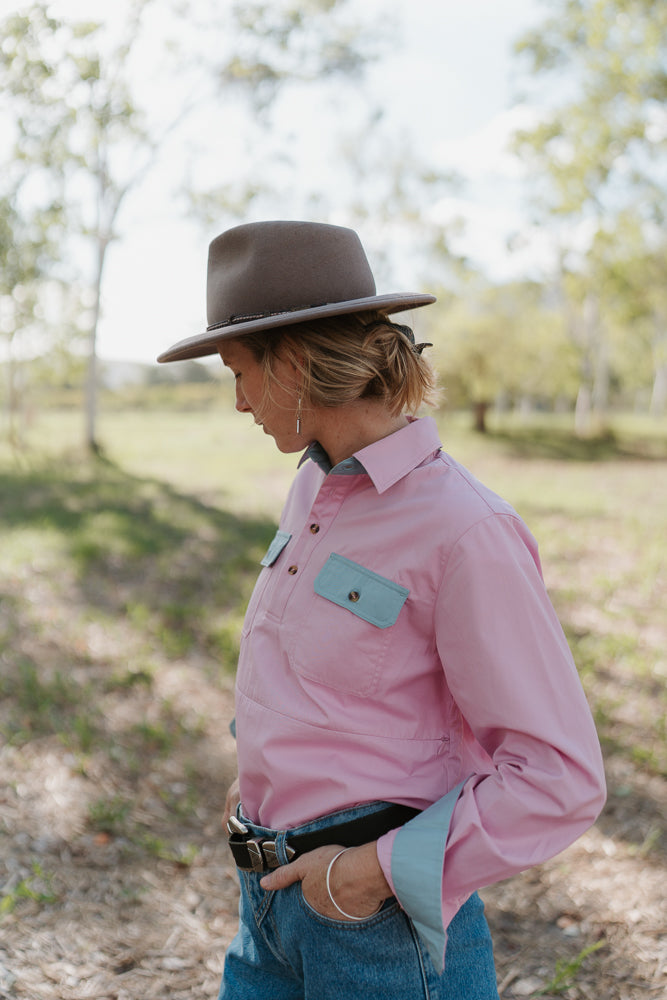 Darlin' Breastfeeding Shirt | Long Sleeve Half Button