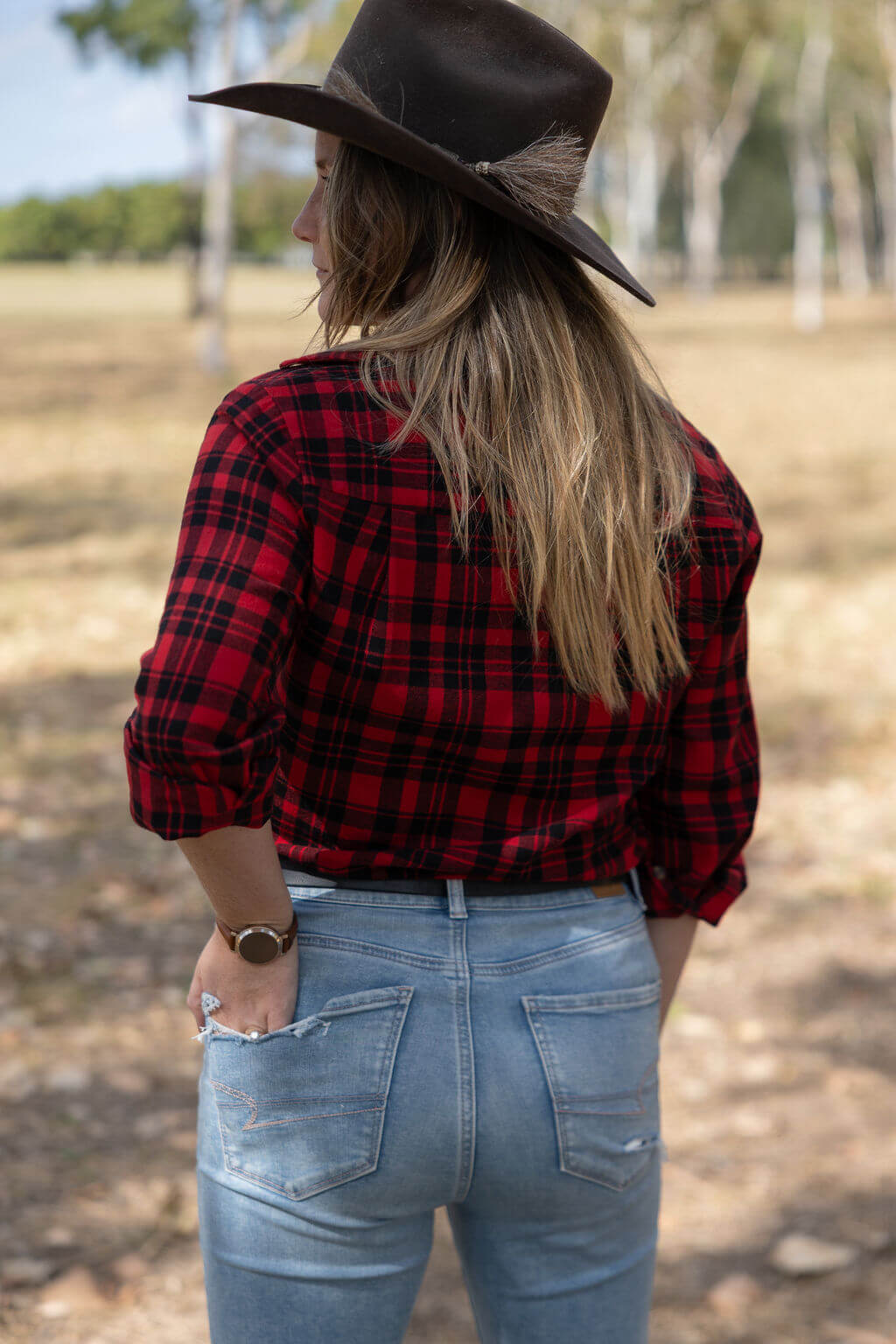 Back of model showing Breastfeeding Flanny 
