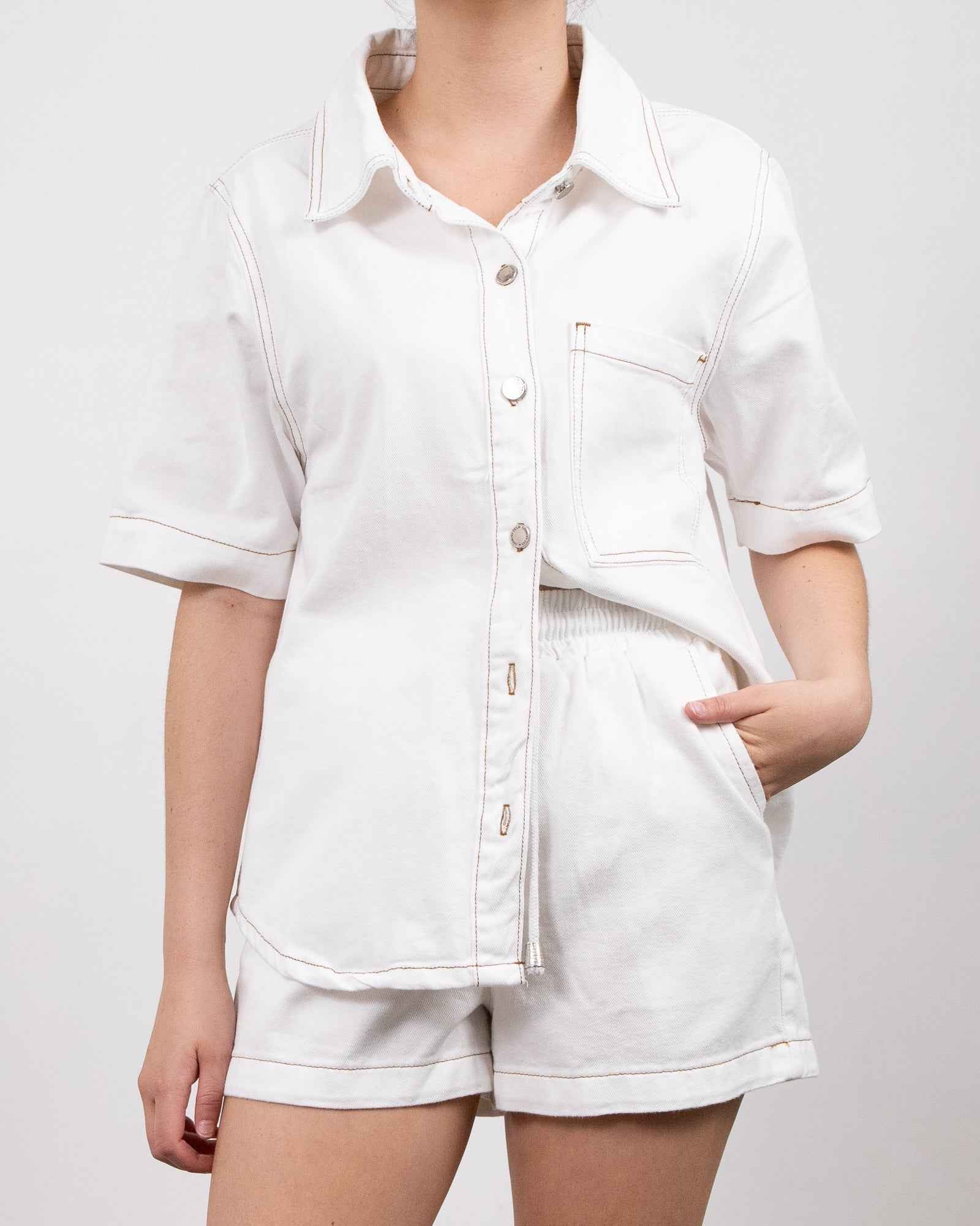 Country Denim Shorts | White